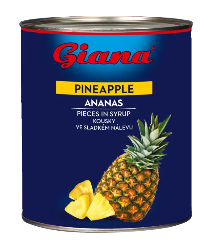 Pineapple pieces 3050/1840g, Giana