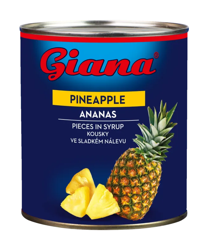 Pineapple pieces 850/490g, Giana