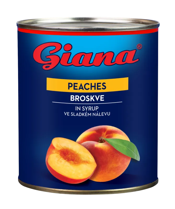 Peaches halves 820/470g, Giana