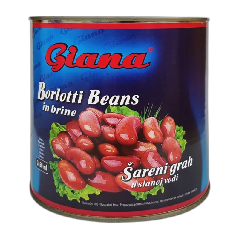Borlotti beans in salted brine 2500/1500g, Giana