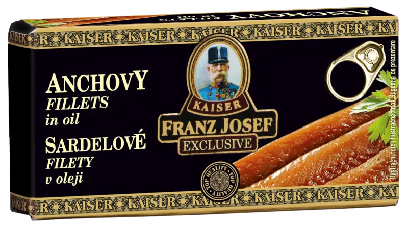 Anchovy fillets in vegetable oil 45/27g, FJK