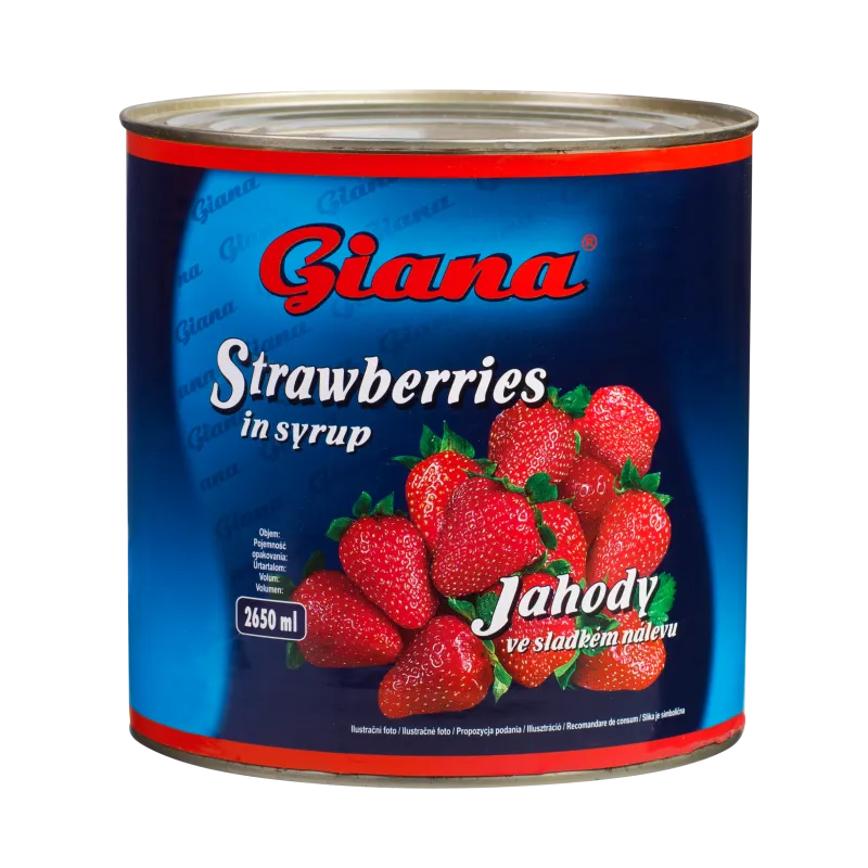 Strawberries in light syrup 2550/1000g, Giana