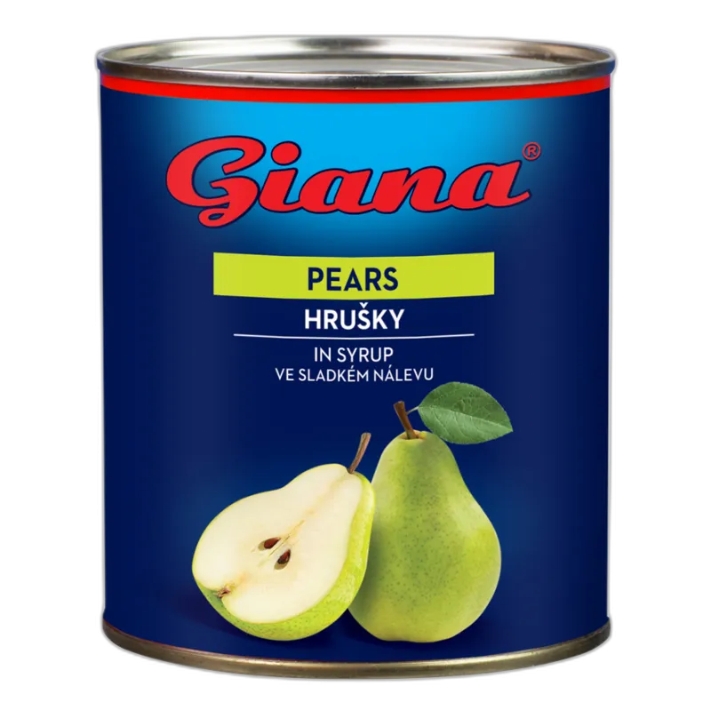 Pears halves 820/460g, Giana