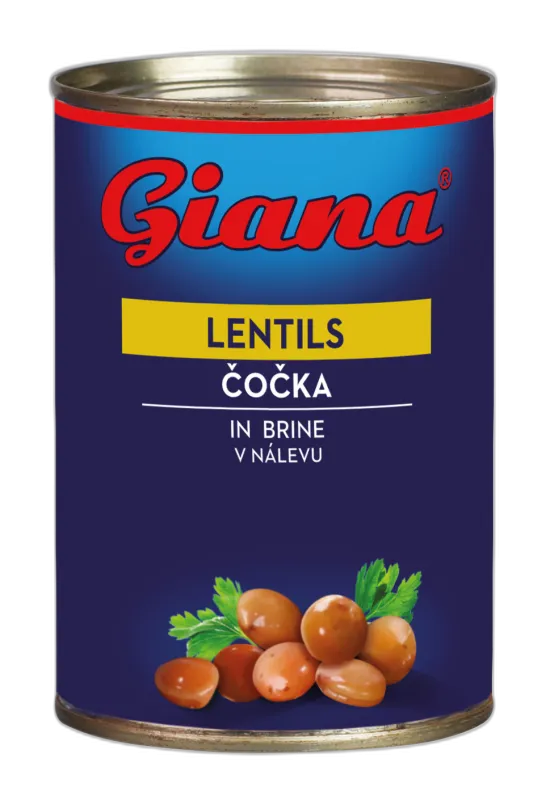 Lentils in salted brine 400/240, Giana