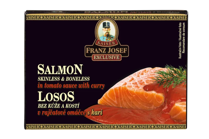 Salmon in tomato sauce with curry 110g, FJK