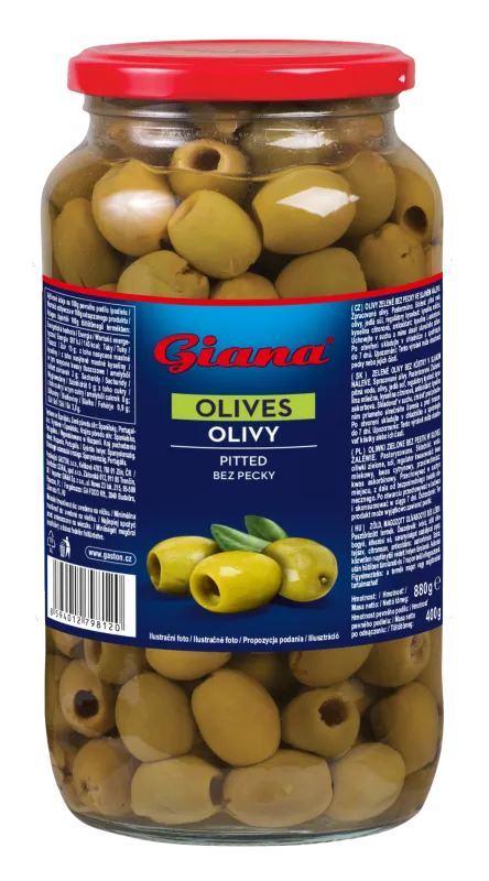Green olives pitted 880/400g, Giana