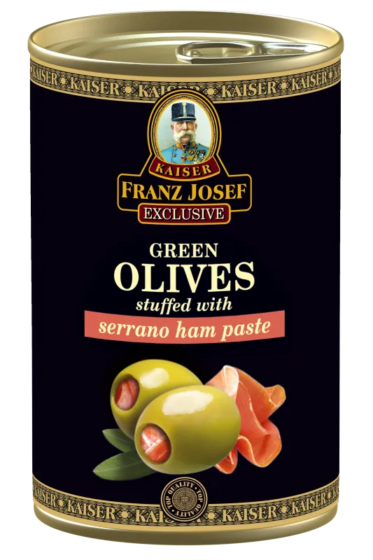 Green olives stuffed with dried Serrano ham 300/130g, FJK
