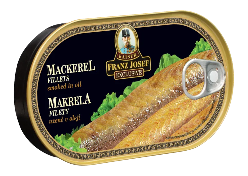 Mackerel fillets smoked in vegetable oil 170/102g, FJK