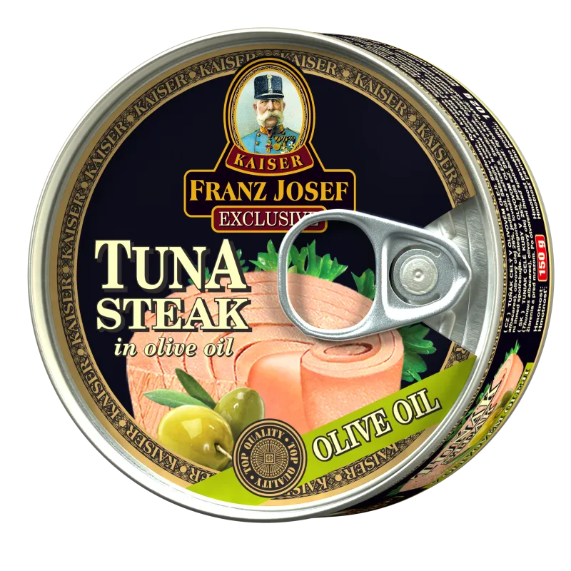 Tuna yellowfin steak in olive oil 150/102g, FJK
