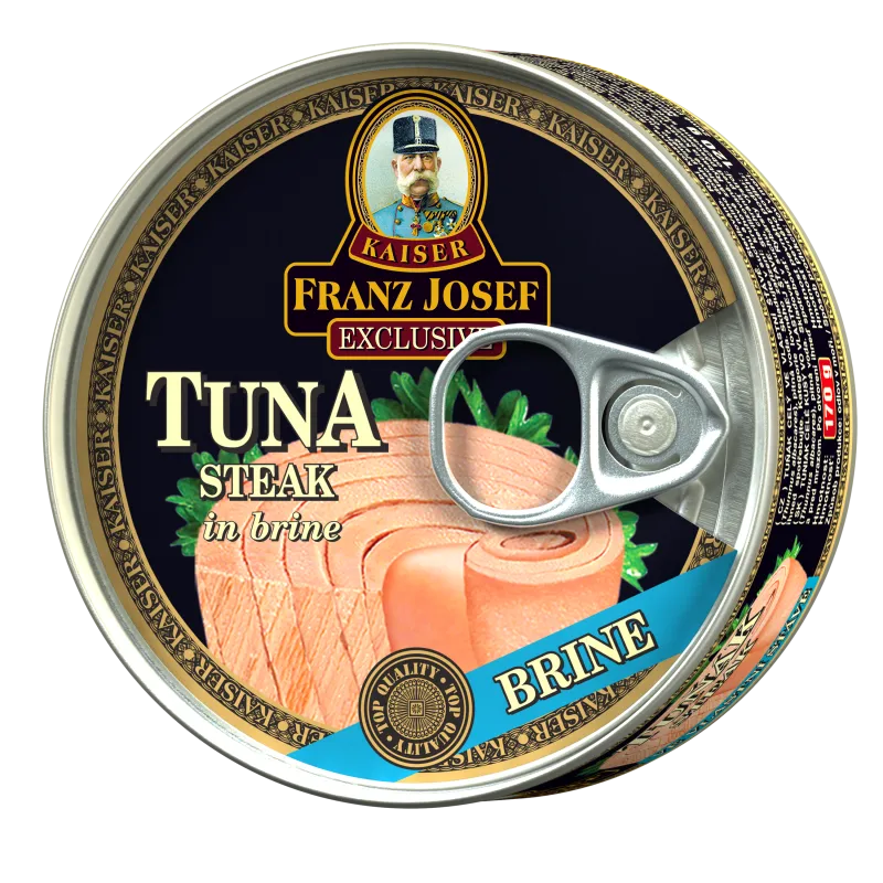 Tuna yellowfin steak in brine 170/120g, FJK
