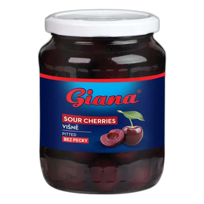 Sour morelo cherry pitted 680/325g, Giana